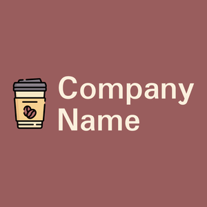 Coffee logo on a Dark Chestnut background - Food & Drink