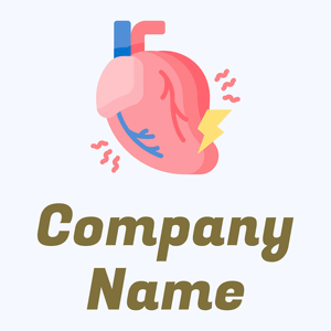 Heart attack logo on a pale blue background - Enfant & Garderie