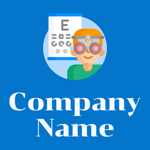 Eye examination logo on a Navy Blue background - Médicale & Pharmaceutique