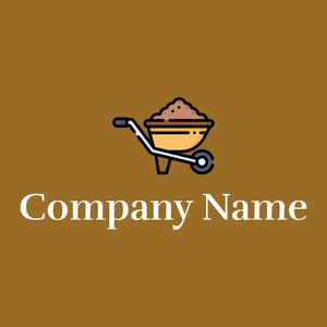 Wheel barrow on a Afghan Tan background