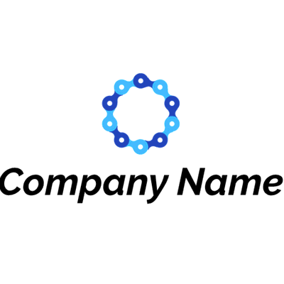 Blue chain circle logo - Industrial