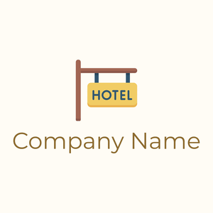 Hotel on a Floral White background
