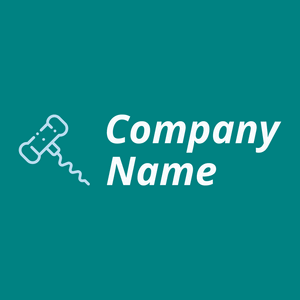 Corkscrew logo on a Teal background - Abstrato