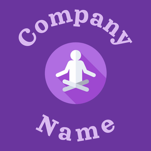 Yoga logo on a Royal Purple background - Religious