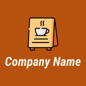 Menu logo on a Rust background - Cibo & Bevande