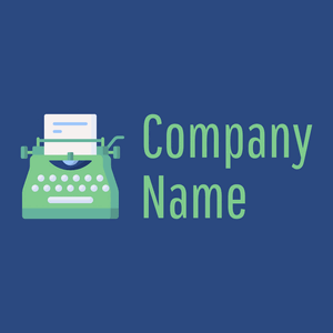 Typing logo on a Fun Blue background - Unterhaltung & Kunst