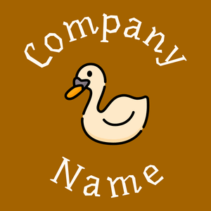 Swan logo on a Tenne (Tawny) background - Animais e Pets