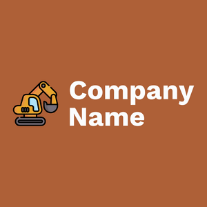 Excavator on a Orange Roughy background - Animali & Cuccioli