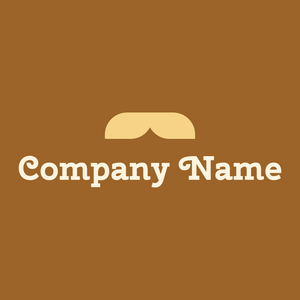 Moustache logo on a Afghan Tan background - Moda & Bellezza