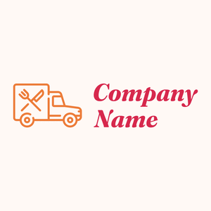 Catering truck logo on a beige background - Food & Drink