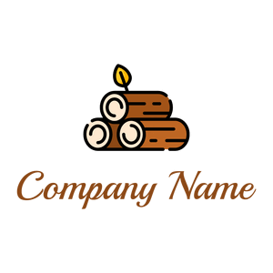 Logs on a White background - Abstrakt