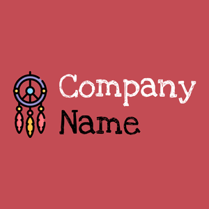 Dreamcatcher logo on a Fuzzy Wuzzy Brown background - Abstrakt