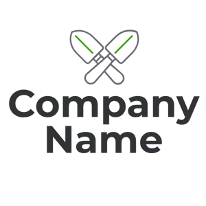 Logo with two garden shovels - Landscaping