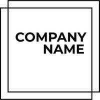 Logotipo de empresa con dos cuadrados - Abstracto Logotipo