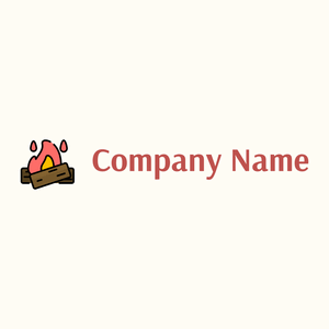Outlined Fireplace logo on a Floral White background - Juegos & Entretenimiento