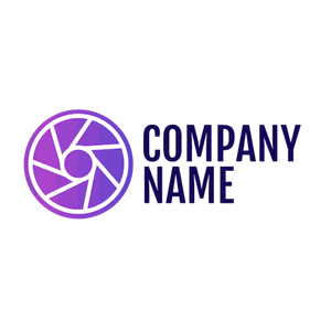 Purple camera shutter logo - Fotografia