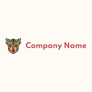 Mask logo on a Floral White background - Abstracto