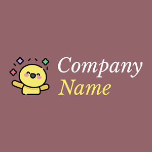 Happiness logo on a Copper Rose background - Abstrato