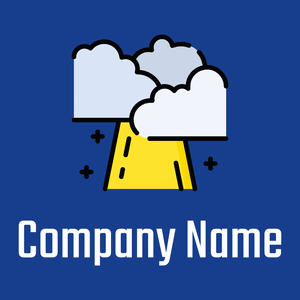 God logo on a Egyptian Blue background - Religión