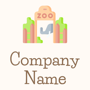 Entrance Zoo logo on a Seashell background - Animais e Pets