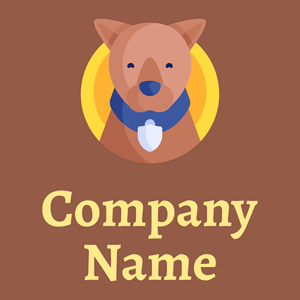 Police dog logo on a El Salva background - Animaux & Animaux de compagnie