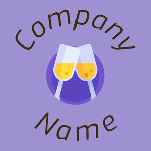 Champagne glass on a Biloba Flower background - Alimentos & Bebidas