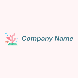 Coral reef logo on a Snow background - Abstract