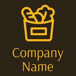 Groceries logo on a Cocoa Brown background - Alimentos & Bebidas