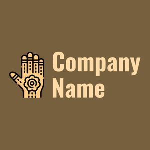 Henna logo on a Yellow Metal background - Religion et spiritualité