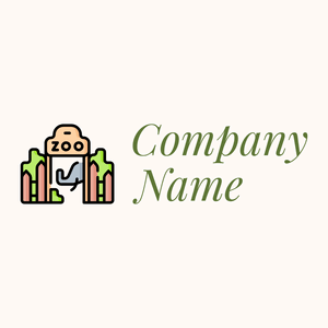 Zoo logo on a Seashell background - Animali & Cuccioli