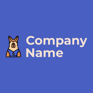 Police dog logo on a Free Speech Blue background - Tiere & Haustiere
