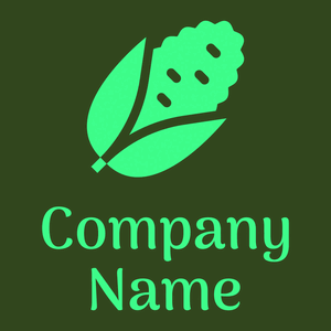 Corn logo on a Turtle Green background - Agricultura