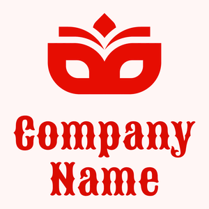 Carnival mask logo on a Snow background - Entretenimento & Artes