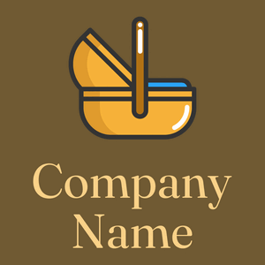Cradle logo on a Shingle Fawn background - Niños & Guardería