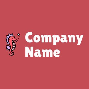 Seahorse logo on a Fuzzy Wuzzy Brown background - Animales & Animales de compañía