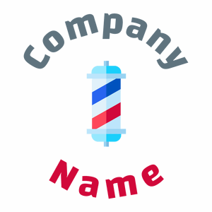 Columbia Blue Barber sign on a White background - Moda & Belleza
