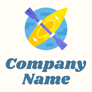 Canoe on a Floral White background - Sport