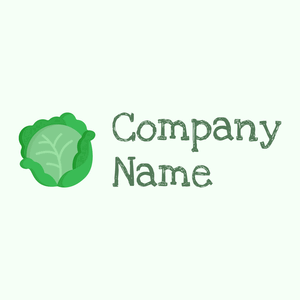 Cabbage logo on a Honeydew background - Agriculture