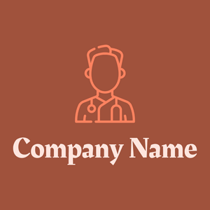 Nurse logo on a Sepia background - Hospital & Farmácia