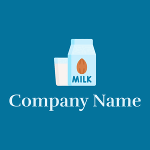 Almond milk on a Cerulean background - Cibo & Bevande