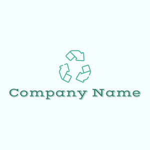 Recycle logo on a Azure background - Environmental & Green