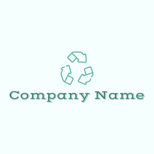 Recycle logo on a Azure background - Environnement & Écologie
