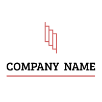 Logo with red vertical lines - Negócios & Consultoria