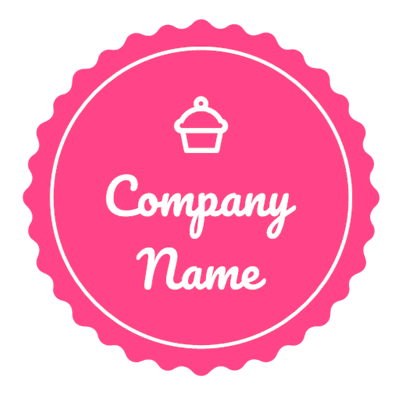 Logo rosa pastelería con cupcake - Alimentos & Bebidas Logotipo