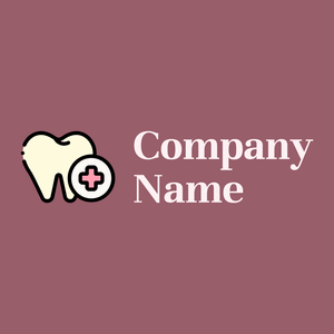 Tooth logo on a Mauve Taupe background - Medical & Farmacia