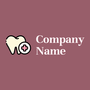 Tooth logo on a Mauve Taupe background - Médicale & Pharmaceutique