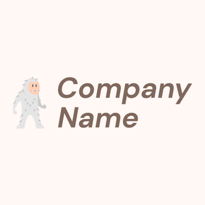Standing Yeti logo on a Seashell background - Abstract