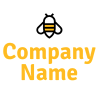 Logo con abeja amarilla y negra - Alimentos & Bebidas Logotipo