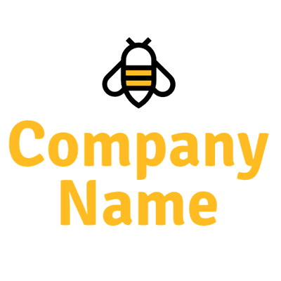 Logo con abeja amarilla y negra - Animales & Animales de compañía Logotipo
