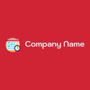 Timetable logo on a red background - Abstrait